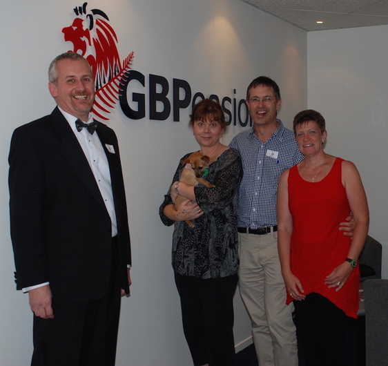 Friends and colleagues have a wheely great time at GBPensions' office warming!
